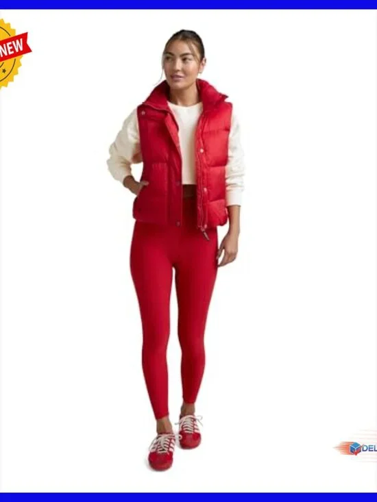 Relaxed Fit Puffer Vest with Zip Front and Adjustable Waist Cinch - Picture 4 of 4